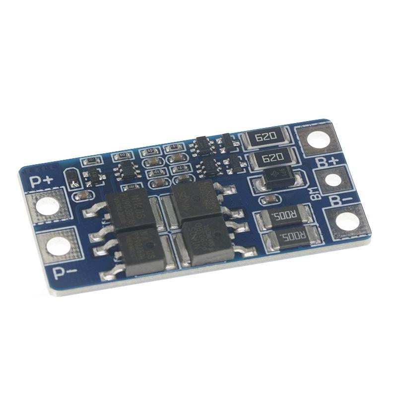 2S 7.4V Lithium Battery Protection Board with 8.4V Balancing, Overcharge/Overdischarge Protection, 10A Current.