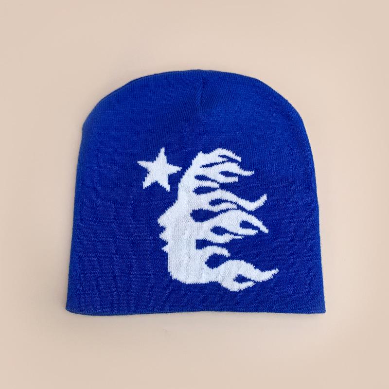 New contrasting color hip hop American star knitted hat men and women warm personality street American pullover hat