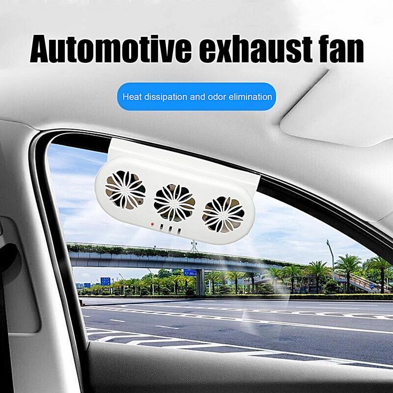 USB Car Exhaust Fan Auto Ventilation Fan Energy Saving Air Circulation Fan for Trucks RVs Sedans Cooling Fan