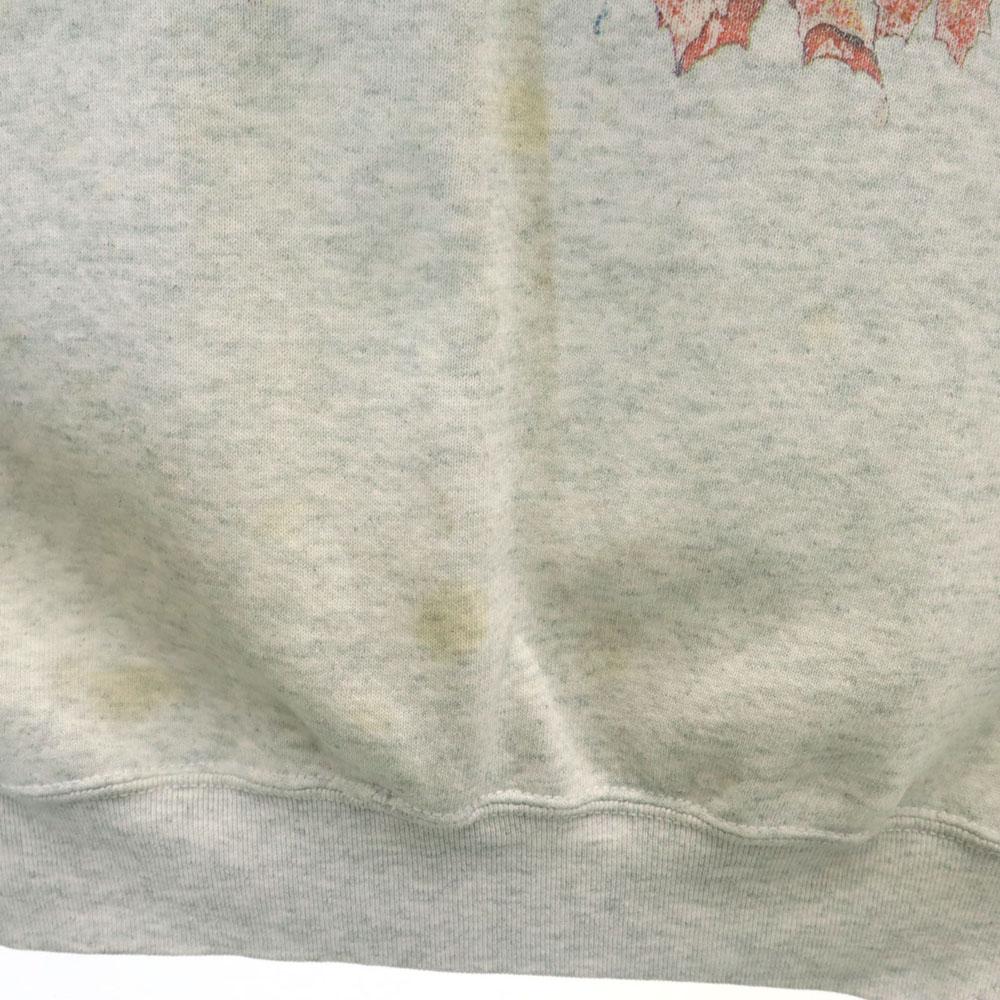 OLD 90s Bird Print Long Sleeve Sweat Trainer L Fleece-lined Bird Men's Used