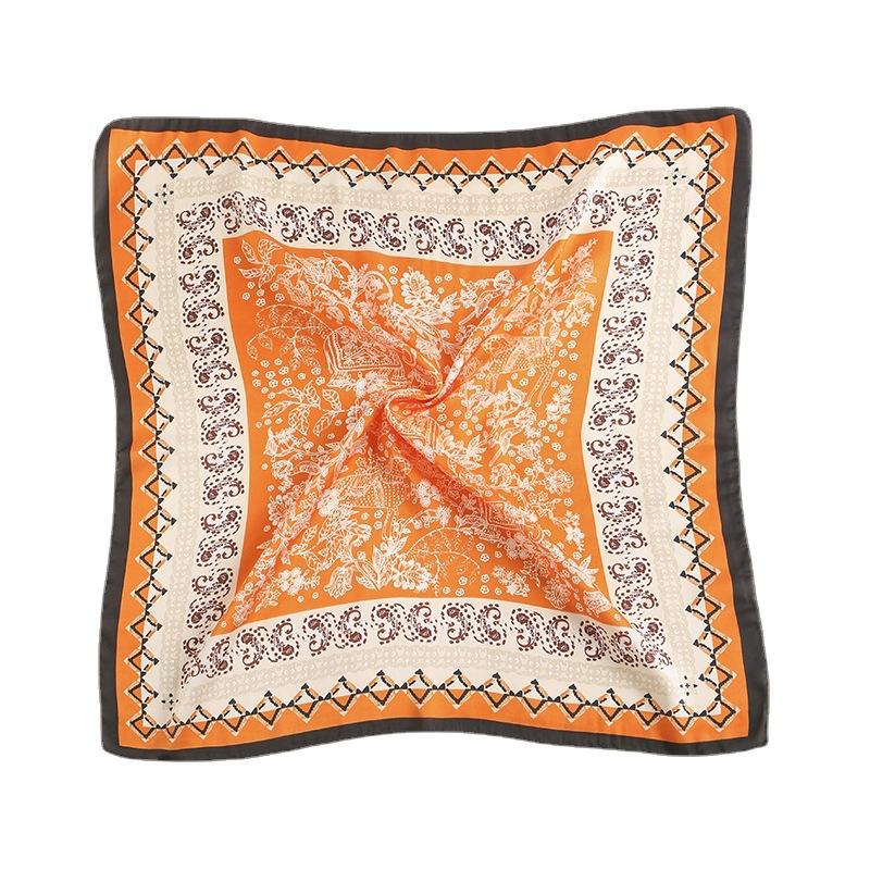 2024 New 70 CM Silk Shirt Decoration Small Square Scarf Fashionable And Versatile Commuting Scarf Neck Protection Scarf