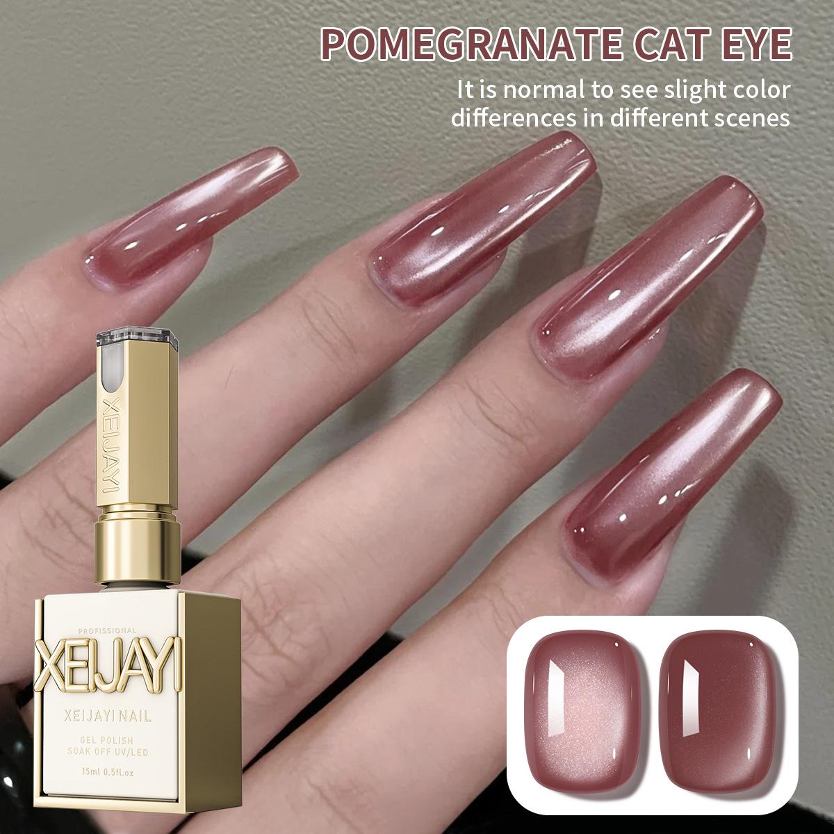 

Retro Red-Brown Crystal Cat Eye Gel Polish for Nail Salons - 2025 Edition