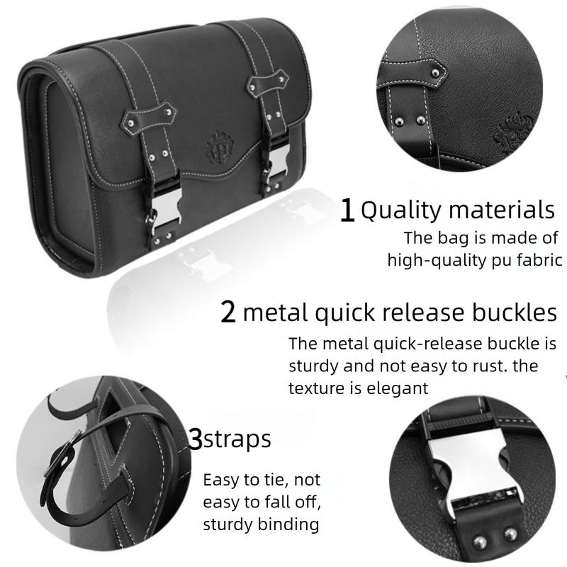 Retro Motorcycle Side Saddlebag Storage Bag for Harley Honda Rebel 250 300 500 1100 Tool Bag