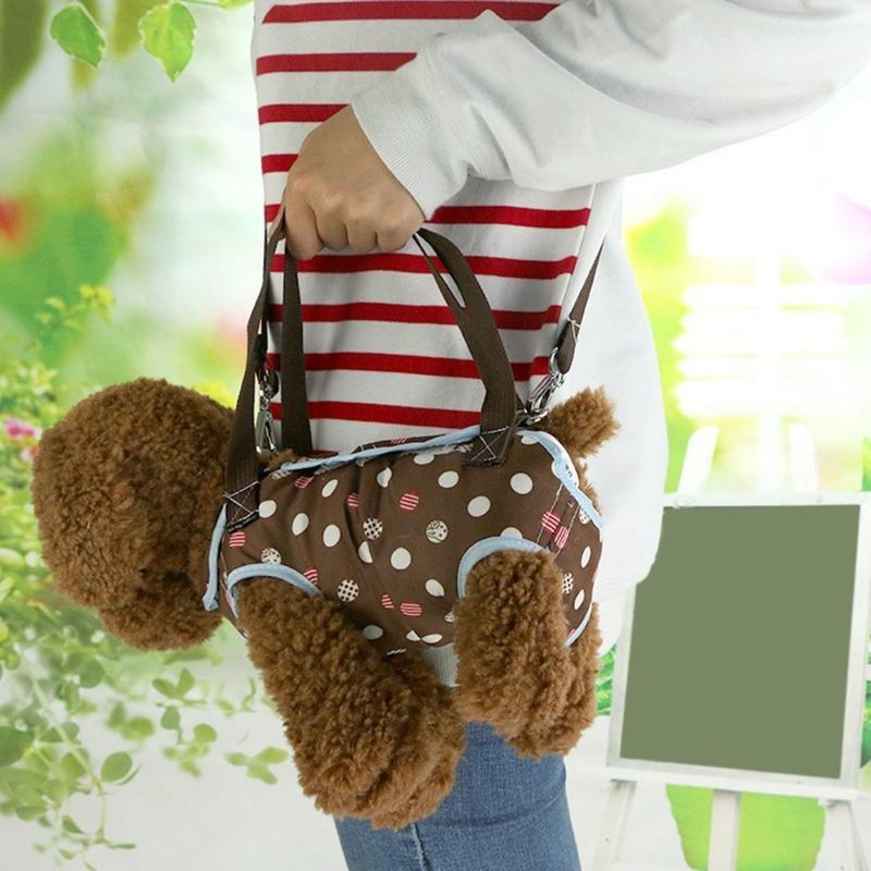 Adjustable Small Dog Cat Sling Carrier Casual Pet Crossbody Shoulder Bag With Leash For Outdoor Travel