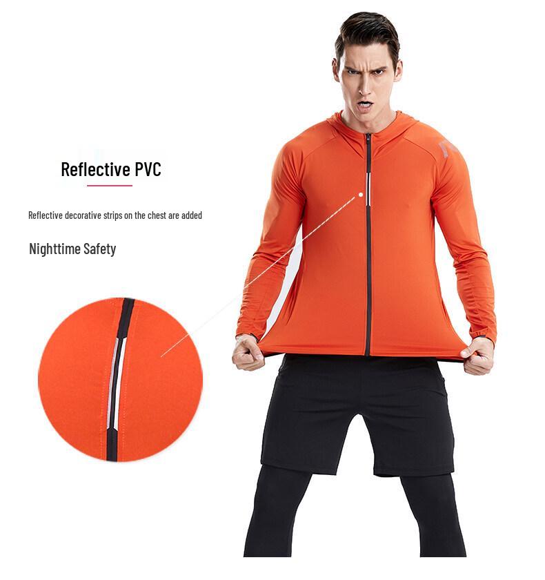 Men's Breathable Fitness Clothing Set - Tight-fitting, Sweat-wicking Training Gear for Running and Gym (Spring & Autumn).