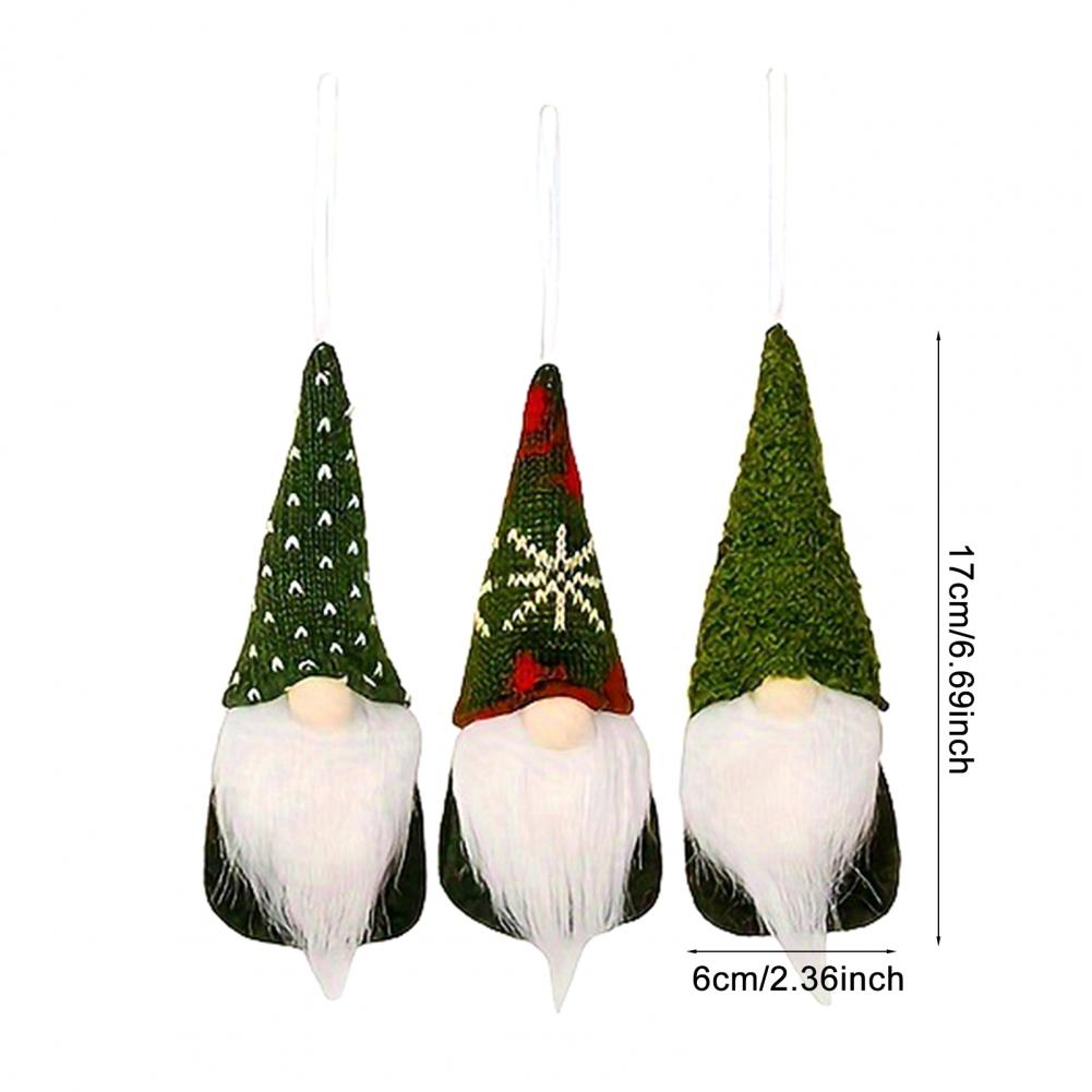 Weihnachtsgnom-Ornamente Weihnachtsgnom-Ornament-Set mit Anhänger für gesichtslose Puppe Lanyard Strickmütze Festliche Feiertagsdekoration für Zuhause