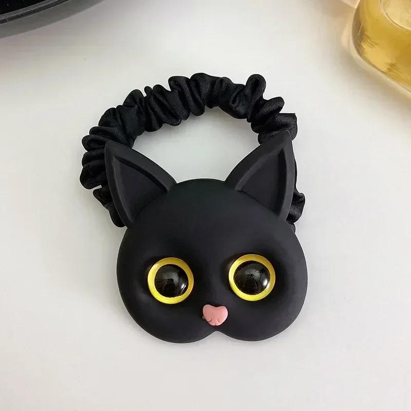Cute Cat Rabbit Hair Ties Rubber Bands Elastic Hair Bands Korean Headwear Children for Girls Lovely Hair Accessories Ornaments