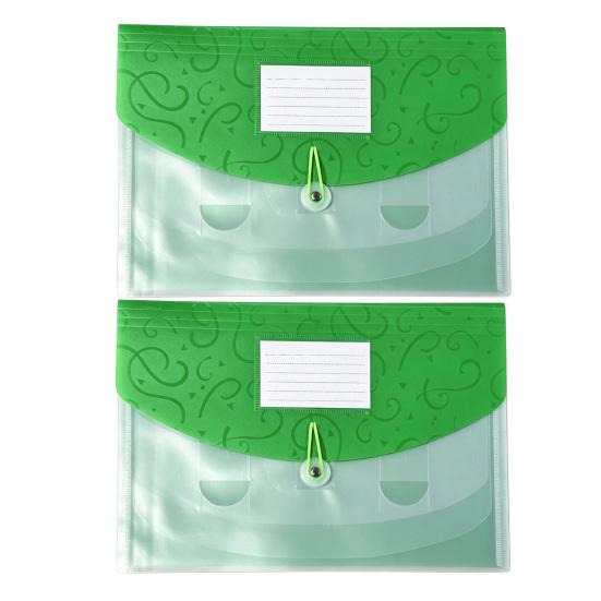 Expandable File Folder Document with Label Slot, Layered Design Waterproof PP Student Holder Envelope, Secure Rope Closure Organizer for Office