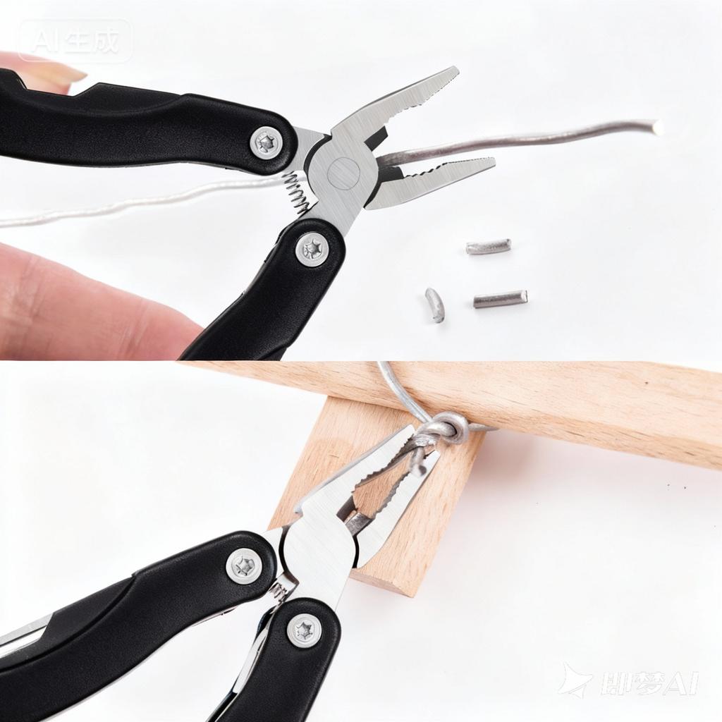 Outdoor portable multi-functional knife pliers, stainless steel multi-functional tool pliers, camping pocket mini EDC hand tools