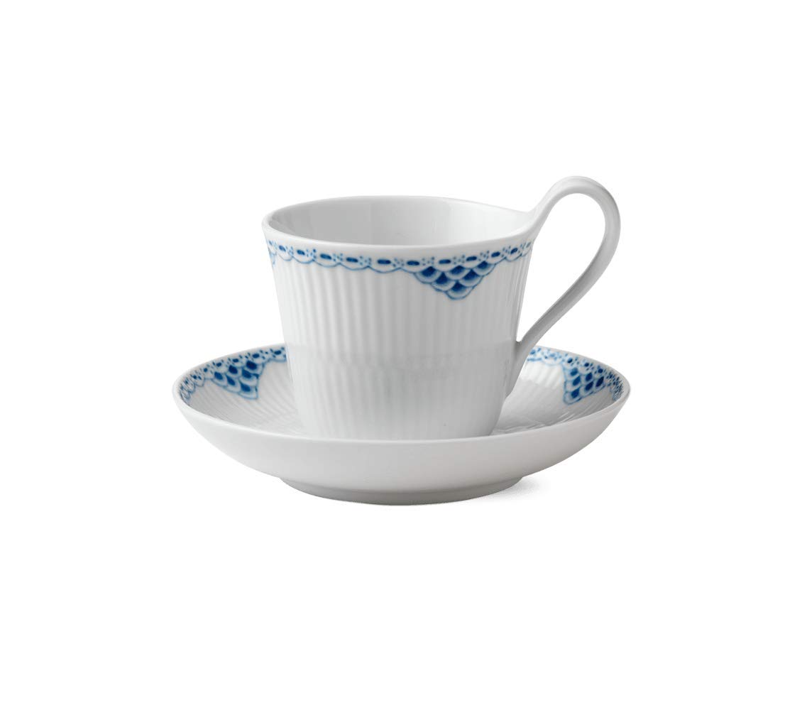 

[Официально импортировано] Royal Copenhagen Princess Чашка с высокой ручкой и блюдце, 240 мл, Свадебный подарок, Номер продукта 1017248