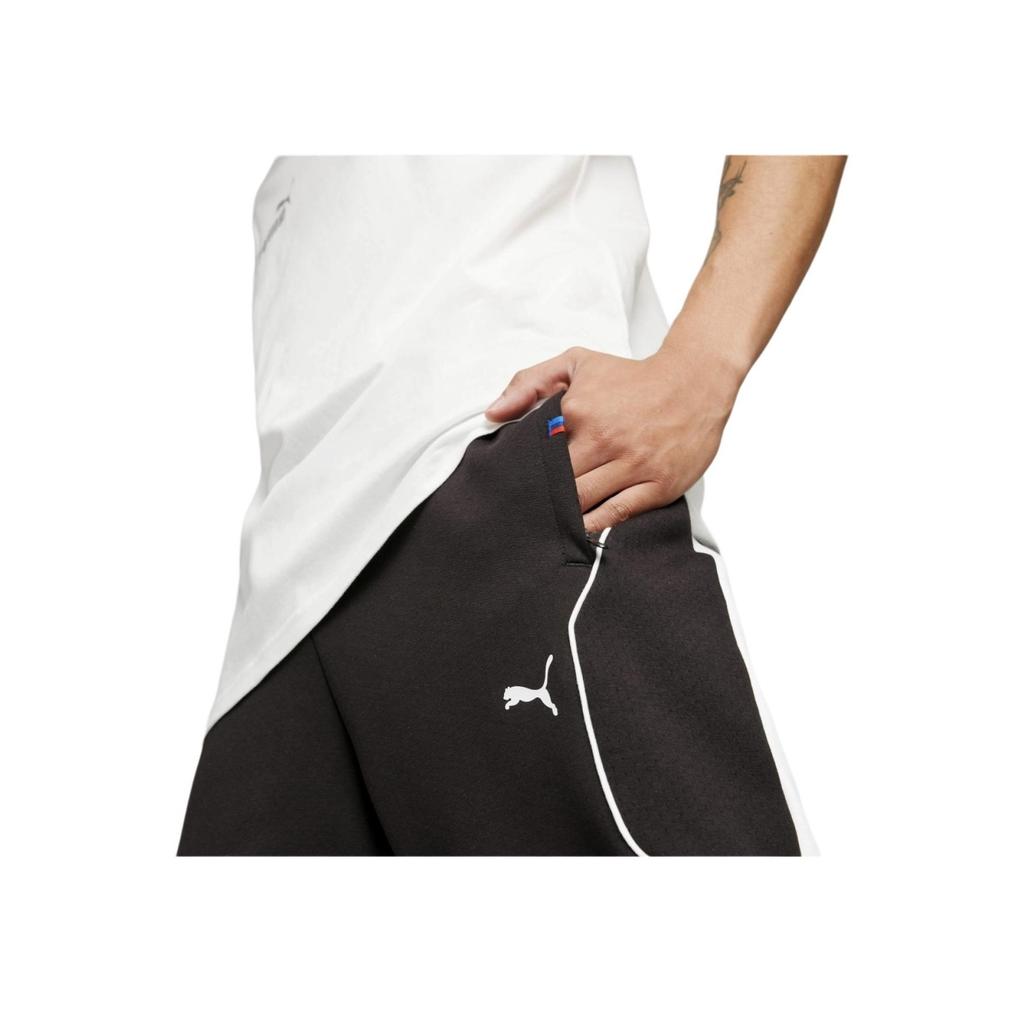 Puma Bmw M Motorsport Elastic Striped Cuffed Knit Joggers Men Joggers Black 624146-01