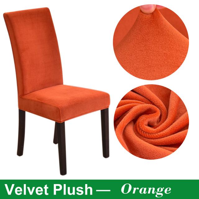 Velvet Chair Cover For Dining Room Thick Elastic Dining Chair Cover Stretch Chair Slipcover Cover For Chair Kitchen Chair Cover for Home