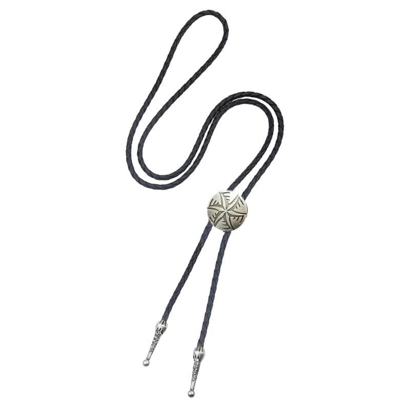 

Rodeos Bolo Tie Women Men Unisex Vintage PU Leather Rope Tie Neck Jewelry Retro Neck Tie for Formal and Everyday Wear