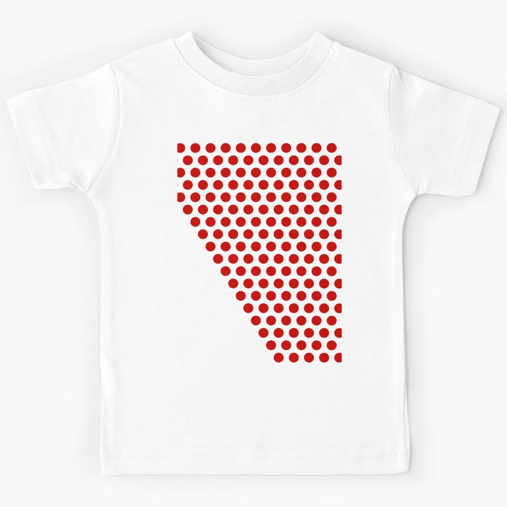 Dot Cascade Red and White Retro Modern Pattern Kids T-Shirt 140