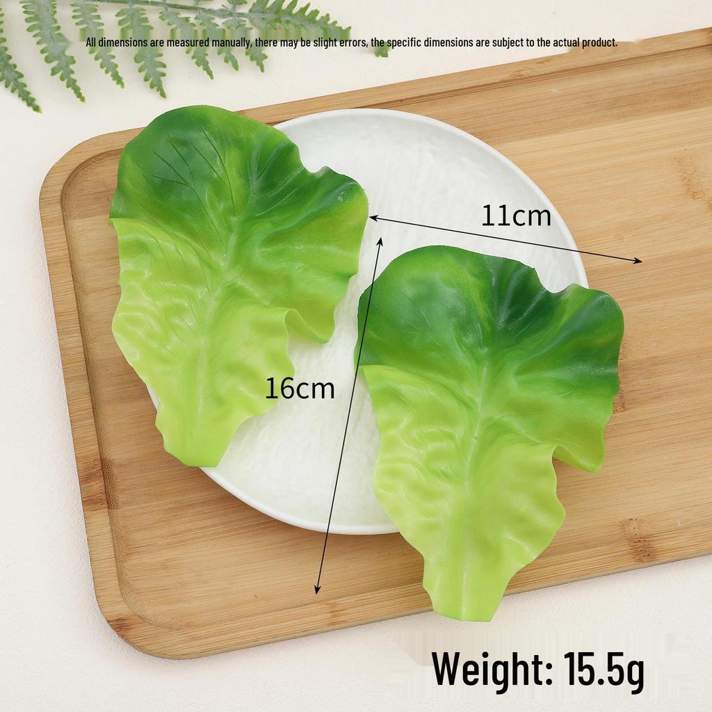 Simuliertes Salatblattmodell für Hot Pot & Foto-Requisiten – Grünes Gemüse-Display-Accessoire