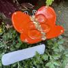 Bee Watering Station Butterfly Puddler with Glass Balls Decorative Hydration Station for Outdoor Garden Pollinators Safe Hydration