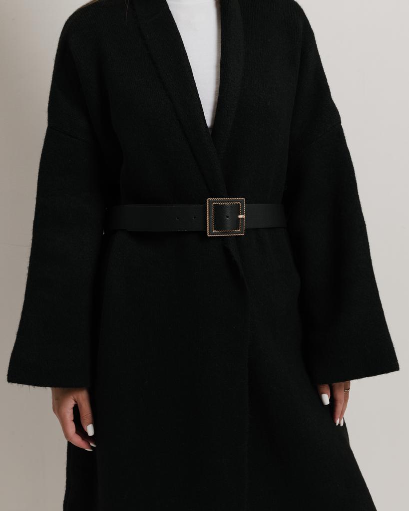 Кардиган длинный с поясом Avrile 91828 черный