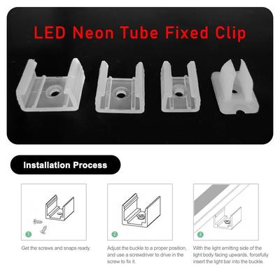 100Pcs Mounting Buckle Lamp Holder Fitting 8-20mm LED Strip Fixed Clips Holder Connector Accessories For Fixing 2835 Neon Light
