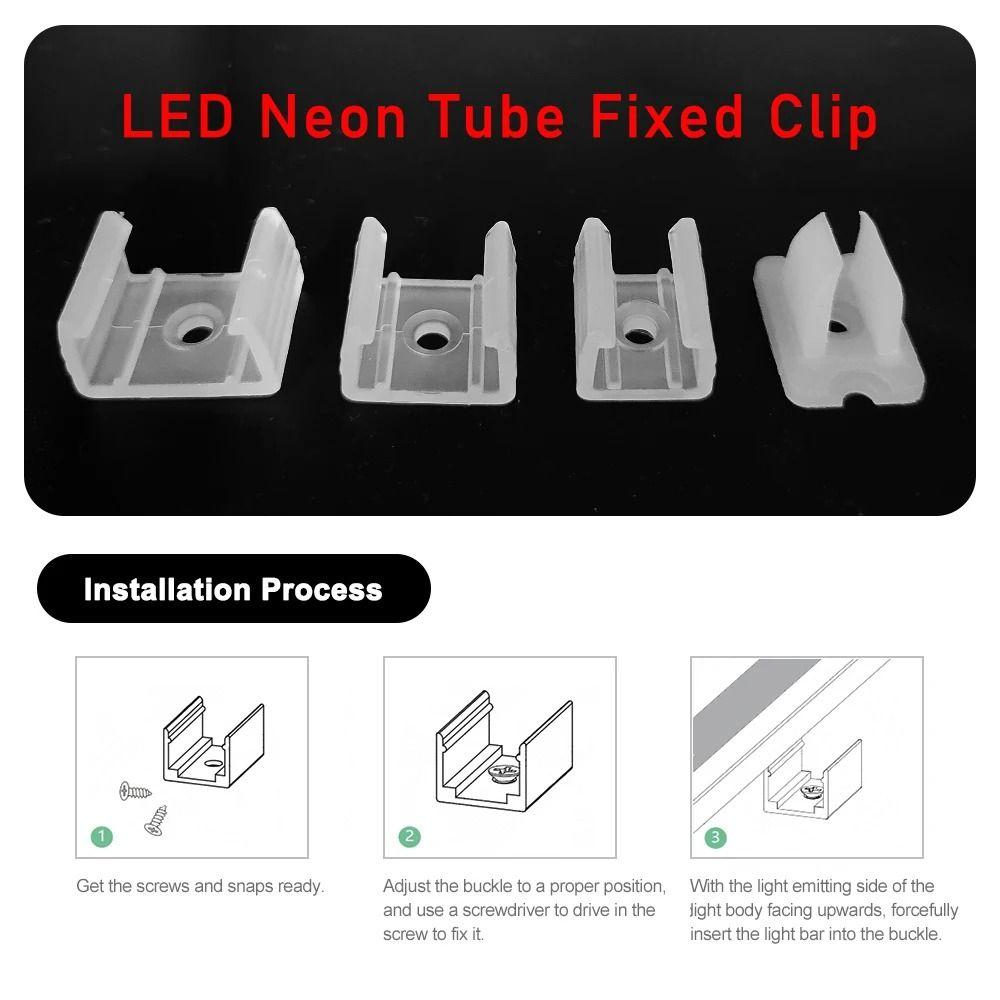 100Pcs 220V Flexible COB LED Strip Fixed Clips  For Fixing 2835 Neon Light
