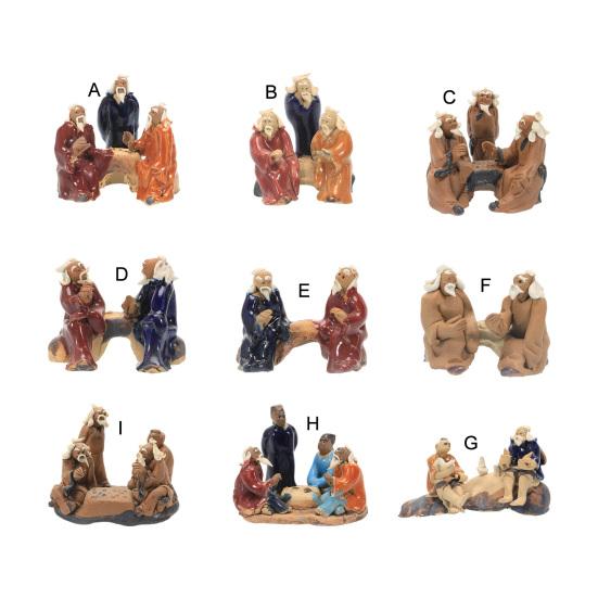 Classic Fish Tank Ornament Handmade Pollution-free Realistic Traditional Chinese Old Man Miniature Aquarium Accessories