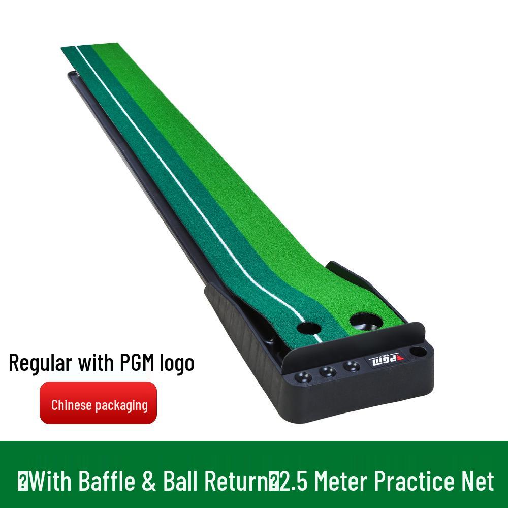 PGM Golf Putter Practice Mat with Ball Return - Simulated Turf (3m/2.5m)
