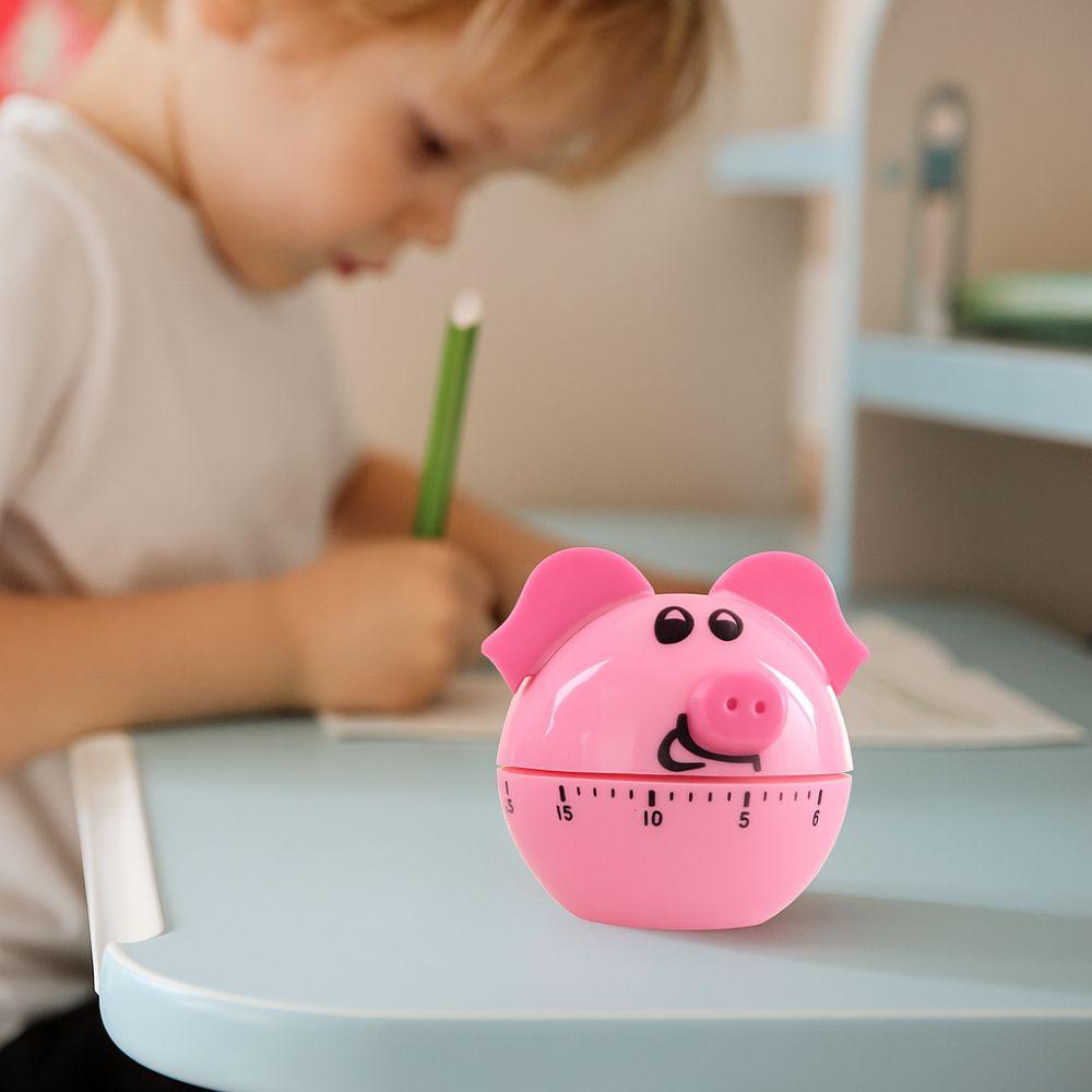 Manual Timer Mechanical Timer 60-Minute Countdown Timer Pig Shaped Timer  Practical Gift