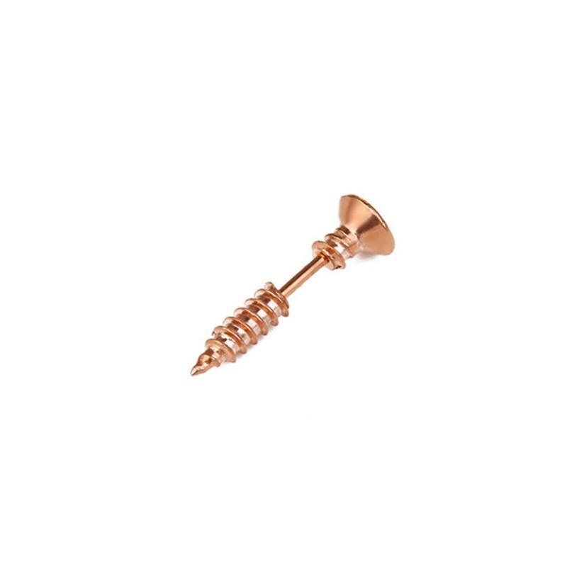 1Pc Stainless Steel Screw Stud Earring Punk Rock Helix Piercing Unisex Stud Earring Bulk Gothic Studs Ear For Men Jewelry