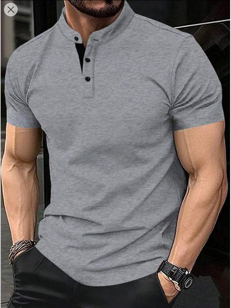 Men's Summer Sports Polo Shirt with Zipper Pocket