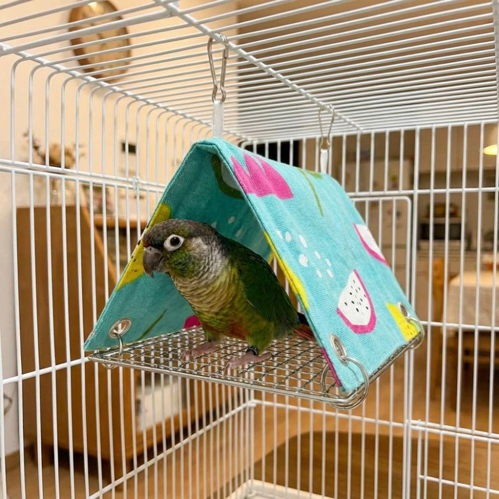 Breathable Bird Cage Hammock Hanging Summer Tent Hut Parrot Hammock Bed  Bird Cage Accessory