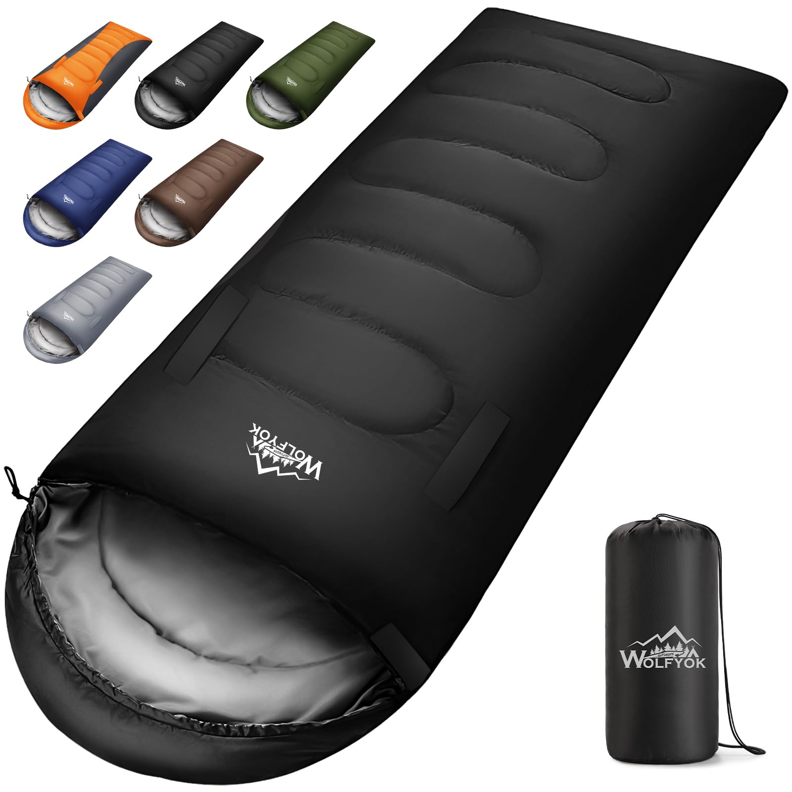 

wolfyok Outdoors Winter Sleeping Bag Limbs 230T Multifunctional Sleeping Comfortable Temperature Range Fully Includes Storage Ideal for Car Emergency