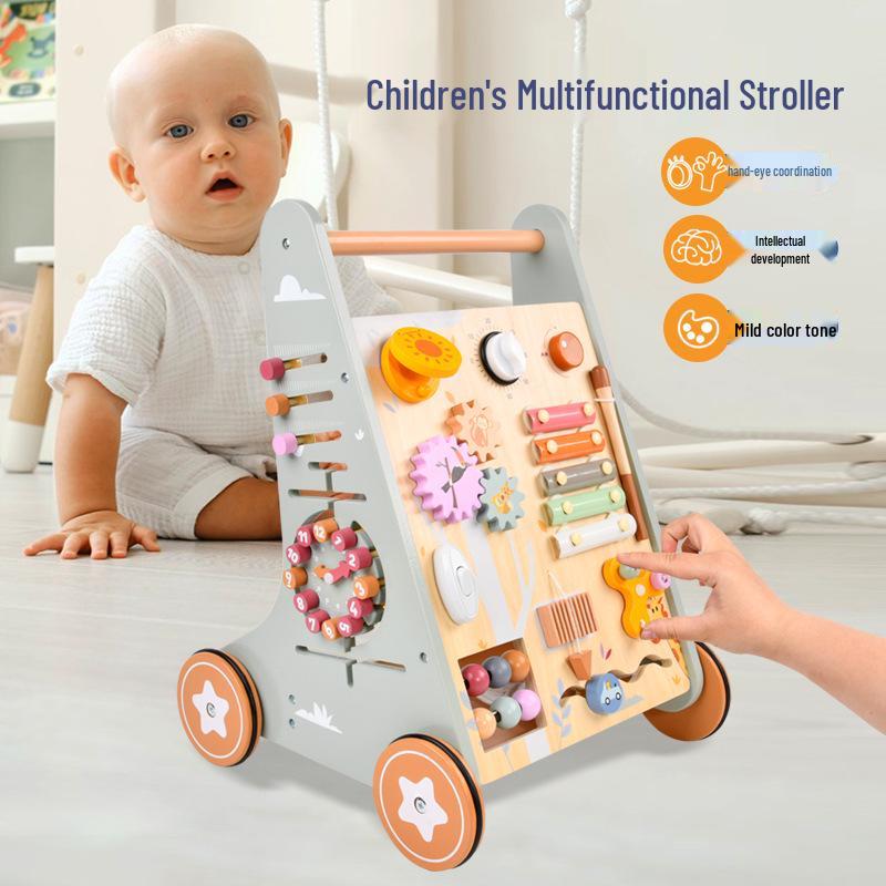 

Wooden Push Walker Stroller for Babies - Ideal First Birthday Gift
