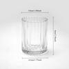 4 Pieces of Vertical Patterned Glass Small Cups Simple Design Drinking Cups Small Wine Glasses Small Glass Cups Outdoor Camping