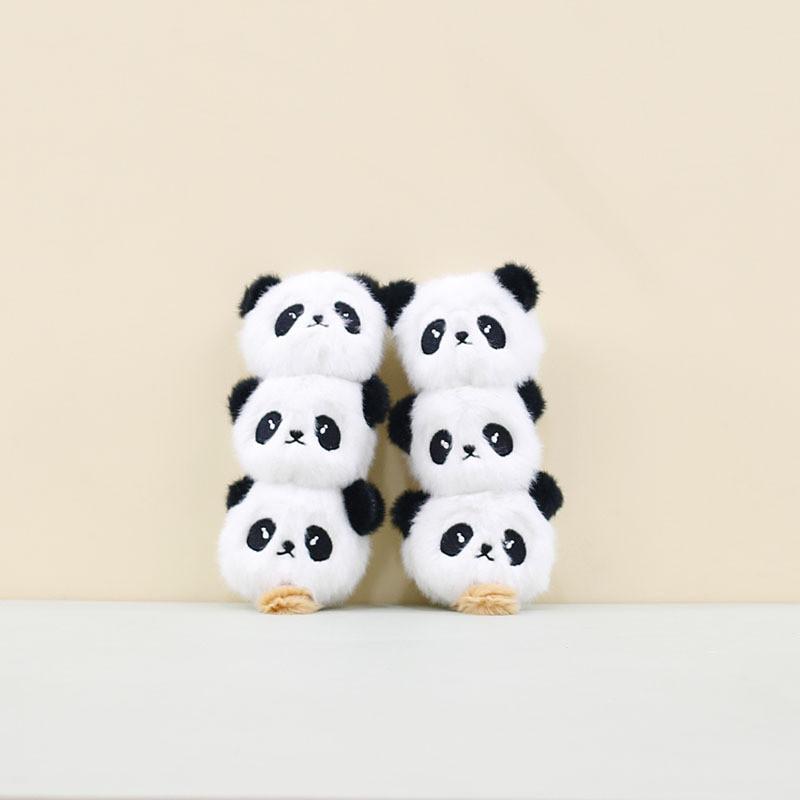 Adorable Panda Head Plush Toy Keychain For Bag Decoration Soft And Cuddly
