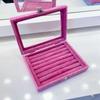 Simple Storage Window Transparent Jewelry Box Flannel Jewelry Storage Box Ring Stud Earrings Bracelet Necklace Jewelry