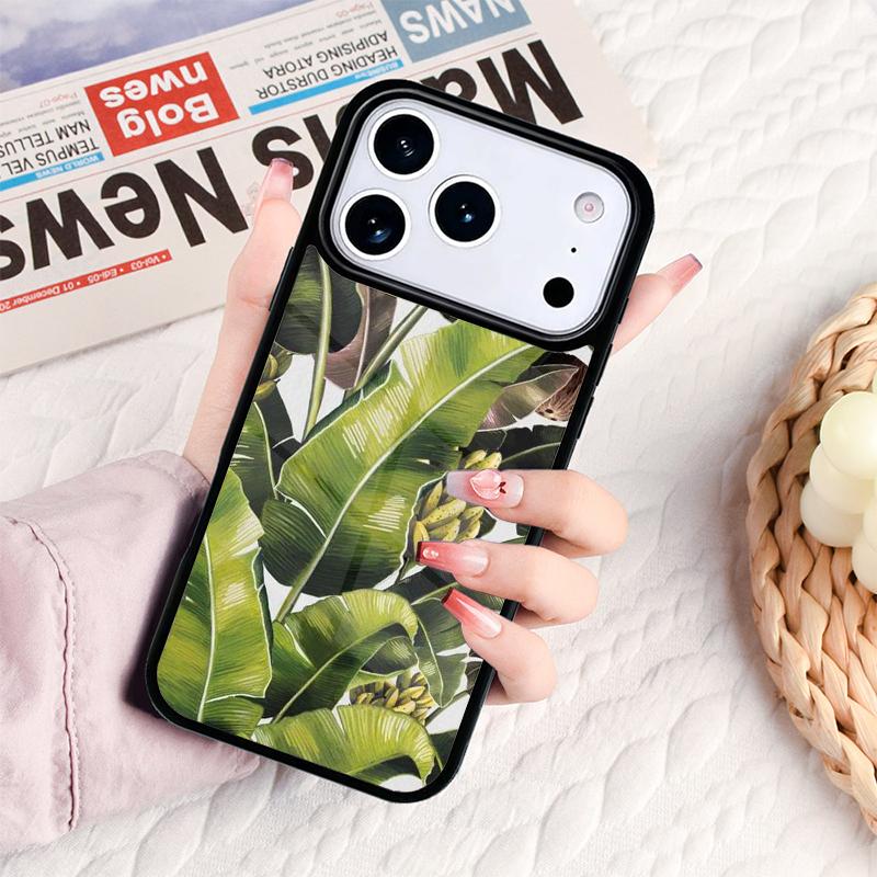 Banana Leaf Phone Case For IPhone 17 16e 15 14 13 12 11 Pro Max Air Mini Soft Protective Cover