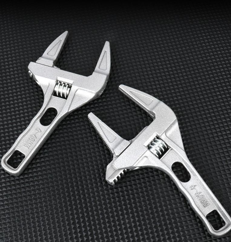 6-68mm Adjustable Wrench Multifunctional Double Use Large Open End Wrench Household Open Bathroom Pipe Adjustable