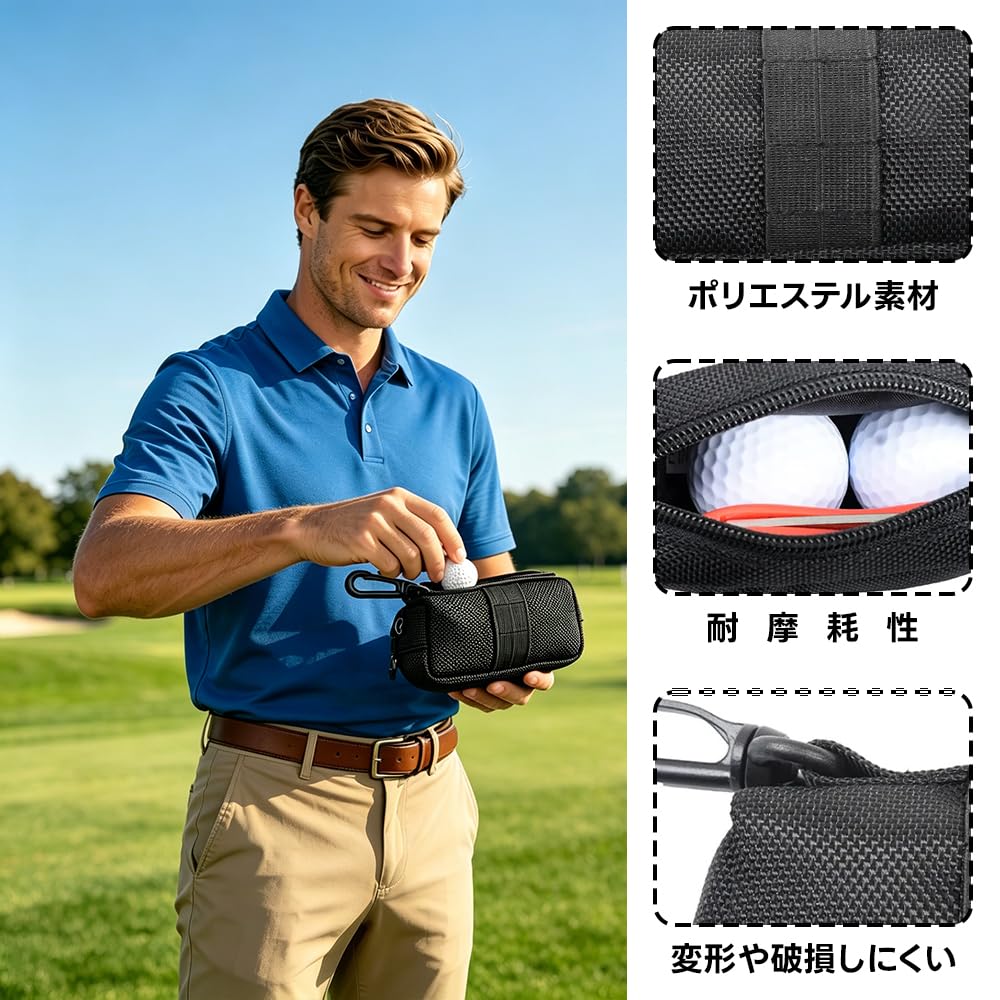 Golf ball case for 2 golf balls, 4 needle positions