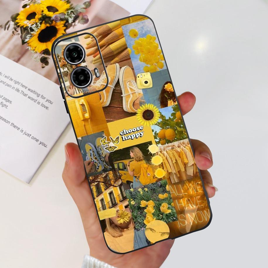 For Motorola Moto G24 Power Case 2024 New Fashion Flower Silicone Soft Back Cover For Moto G24 G34 Phone Case MotoG24 G 24 Coque