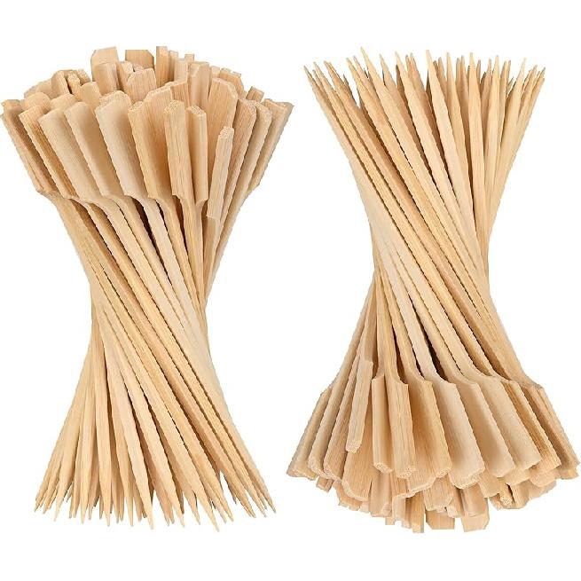 3.5 Inch Bamboo Skewers, 300 PCS Bamboo Paddle Wood Picks, Toothpicks for Appetizers, Cocktail Picks for Drinks, Food Picks, BBQ, Sandwich, Barbecue