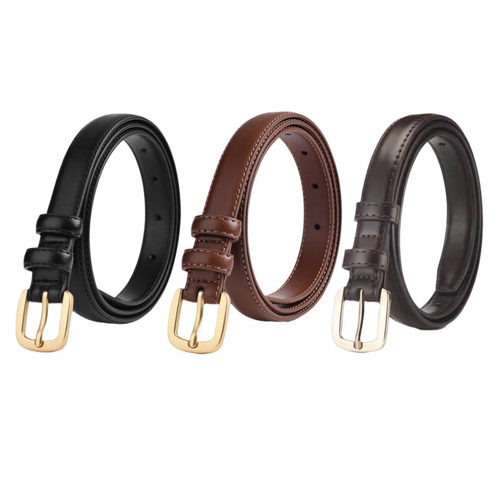 Korean Fashion Simple Belt Women's Belt Imitation Leather Belt Belt Versatile Multi-color Celeb O3Z9