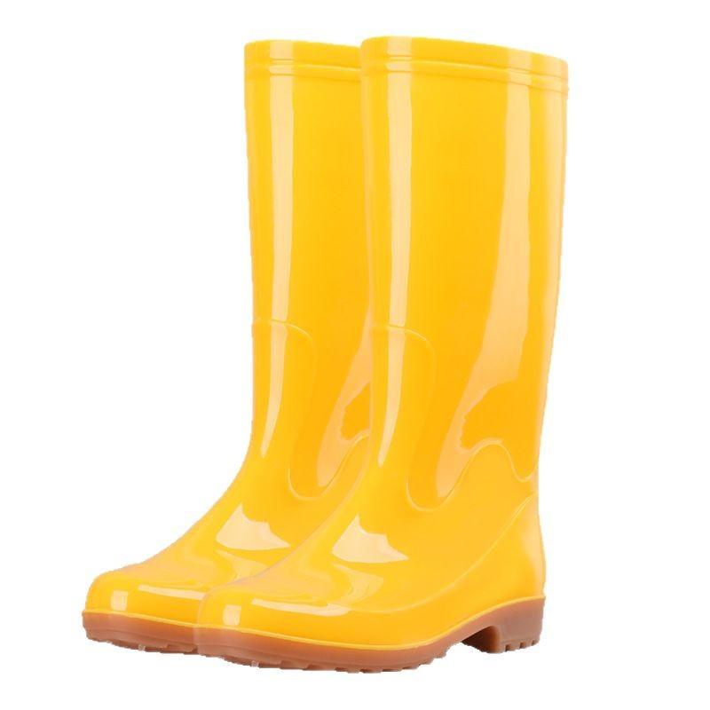 Food Factory Hygiene Boots White Yellow Non-slip High Tube Rain Shoes Medium Tube Short Tube Kitchen Farm Work Water Shoes