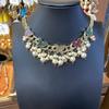 Vintage Medieval Heavy Industry Full Diamond Color Butterfly Necklace Fashion Temperament Clavicle Necklace Accessory Set
