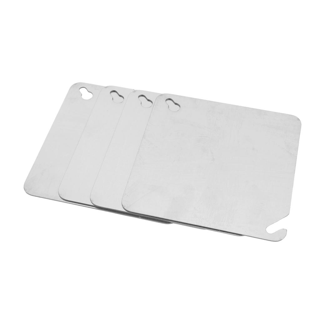 4PCS Metal Electrical Box Cover Plates 4 Inch Galvanized Iron Electric Junction Box Panel Cover for