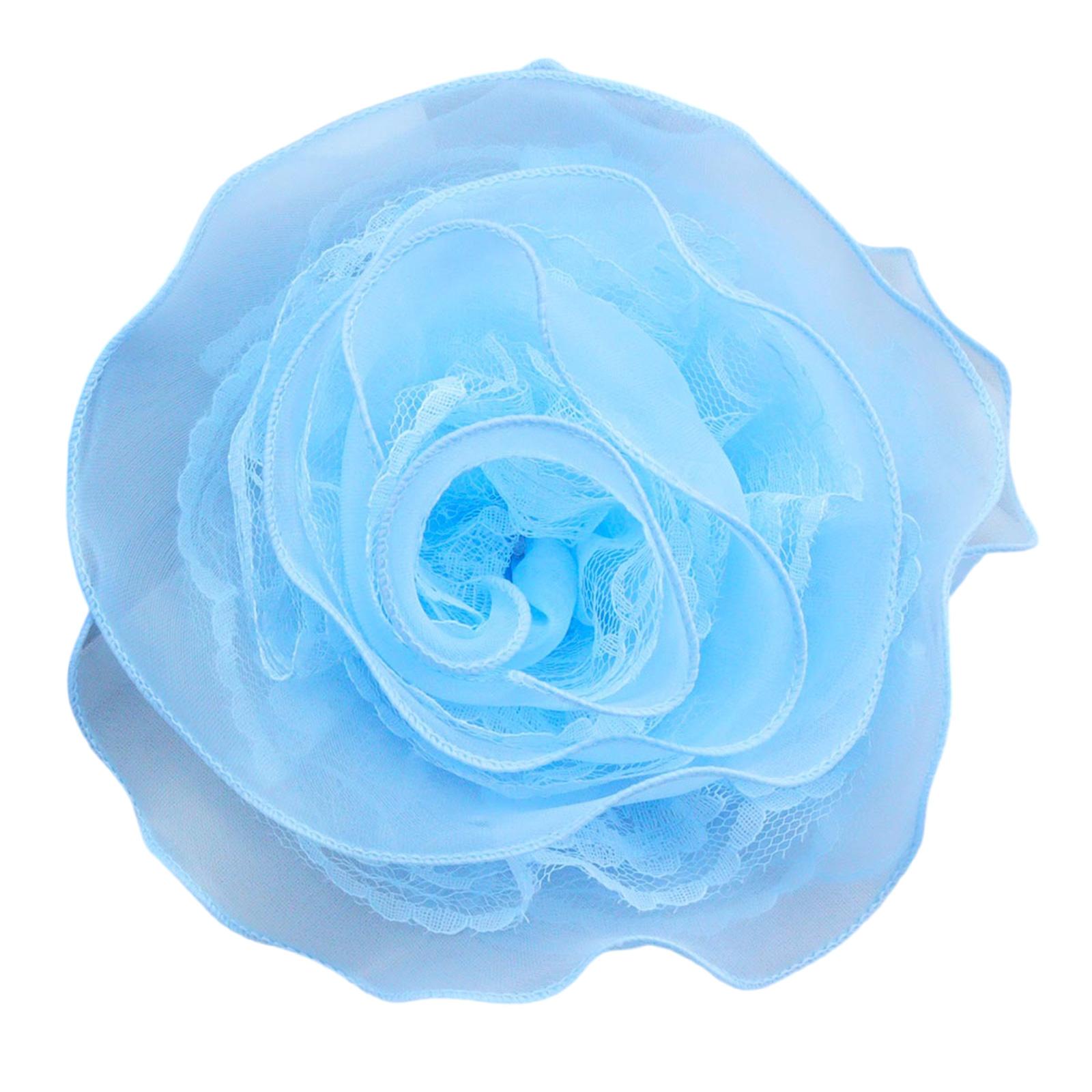 

Charming Large Flower Lapel Pin with Lace Details Delicate Brooch Pin with Lace Embellishment for Fashion Enthusiasts синий