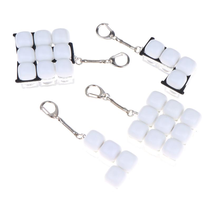 Relaxing Diy Keyboard Keychain Keycap Keys Button Finger Keyboard Cap 1/2/3/4/9Keys Relief Stress Clicker Toy Child Adult