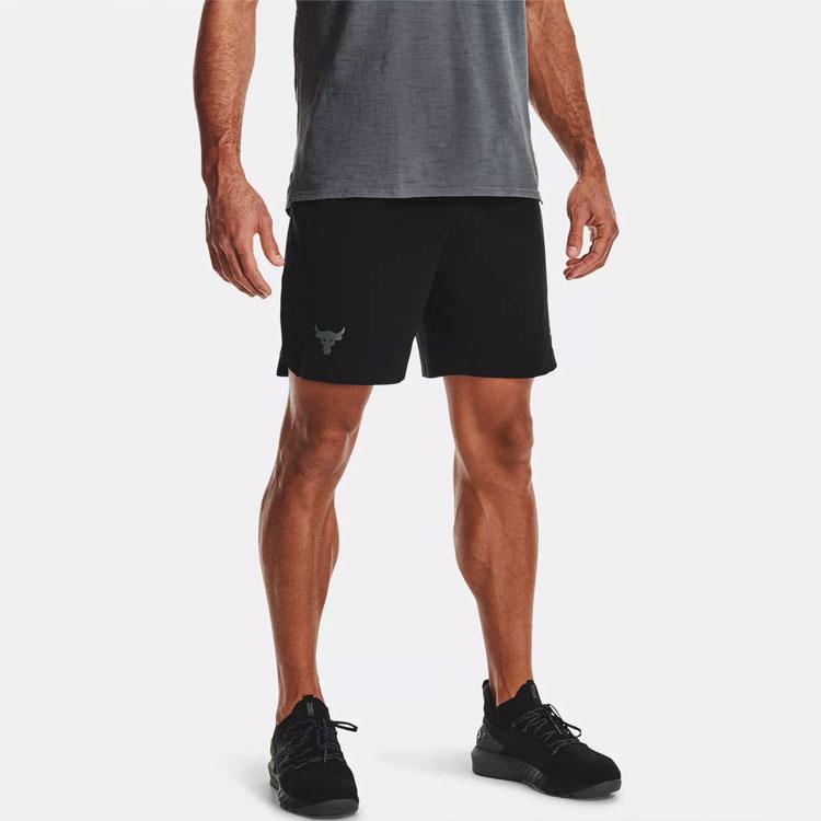 Under Armour Project Rock Johnson Snap šortky Pánské šortky Černé 1361616-001