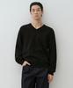 Washable Supima Cotton V-Neck Knit [Black]