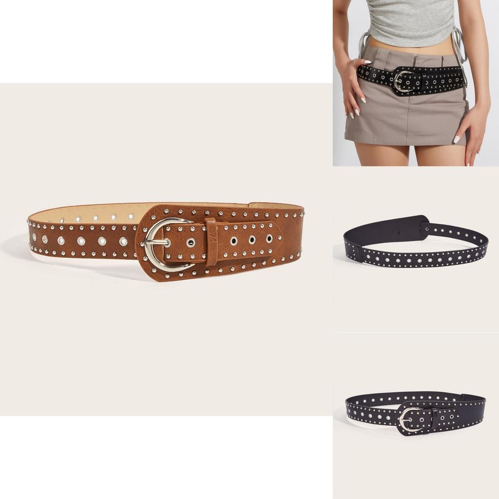 Edgy Faux Leather Belt With Metal Pin Buckle For Goth And Punk Rock Looks