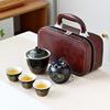 Japanese outdoor travel kung fu ancient rhyme tea set teapot ceramic express cup portable gift