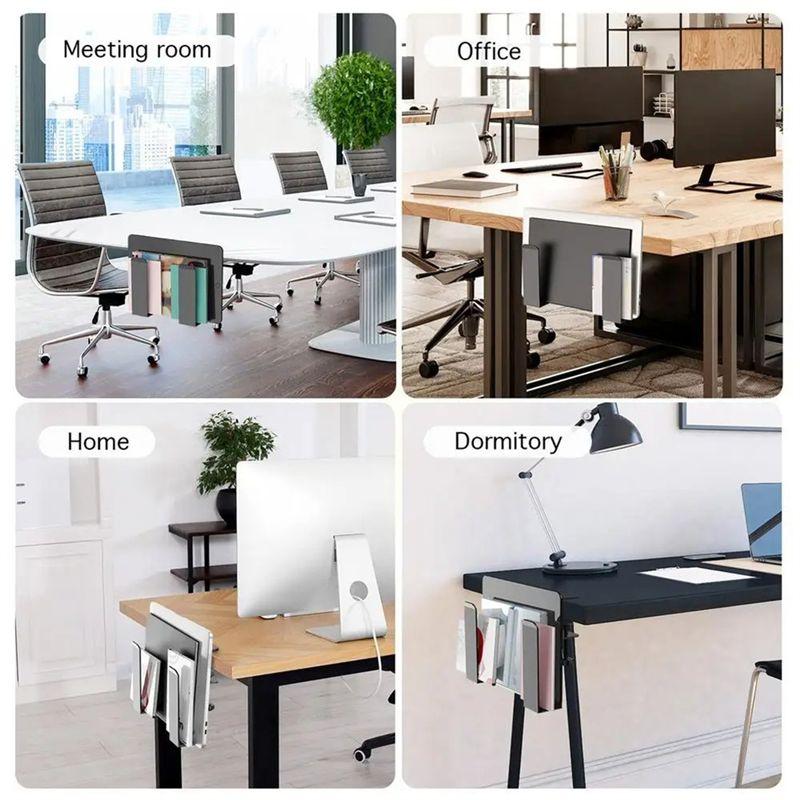 M-Modern-Table Sides Laptop Rack Charging Cooling Stand Tray Desk Organizer Storage Holder For Pad Under Desk Management Tray